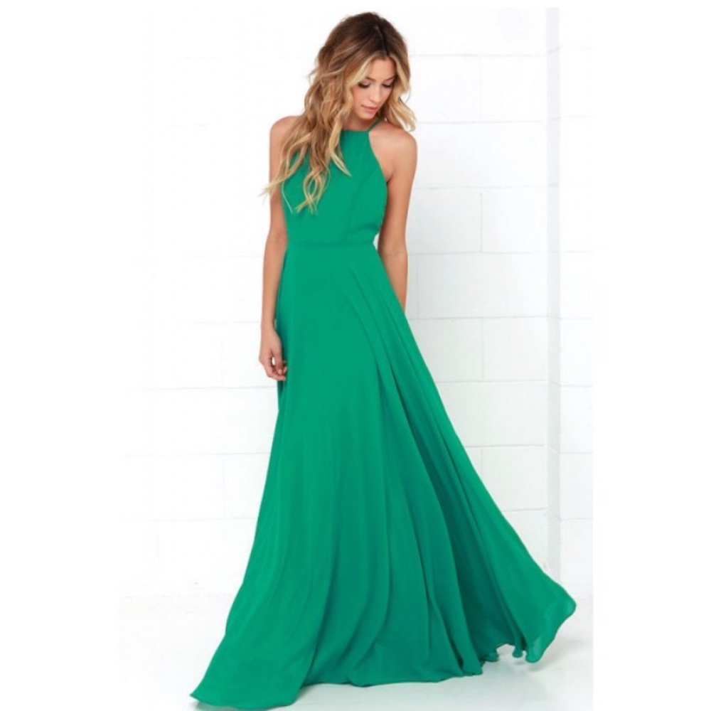 Lulus Mythical Kind of Love Green Maxi Dress